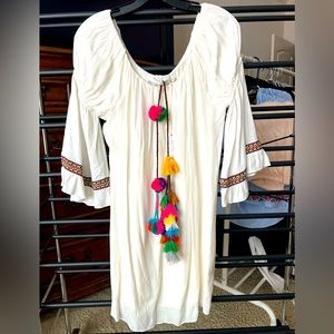 Fiesta mini dress with detachable tassels